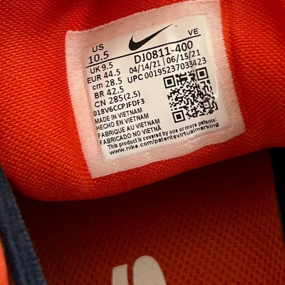 Nike zoom Pegasus 38 running shoe NFL Chicago bears men’s size 10.5 - Picture 11 of 13